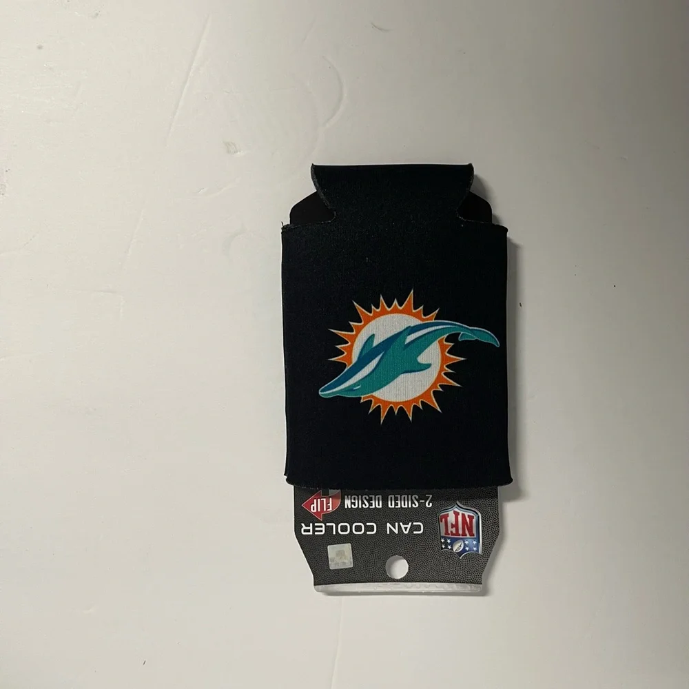 NFL Black Can Cooler with Team Logo